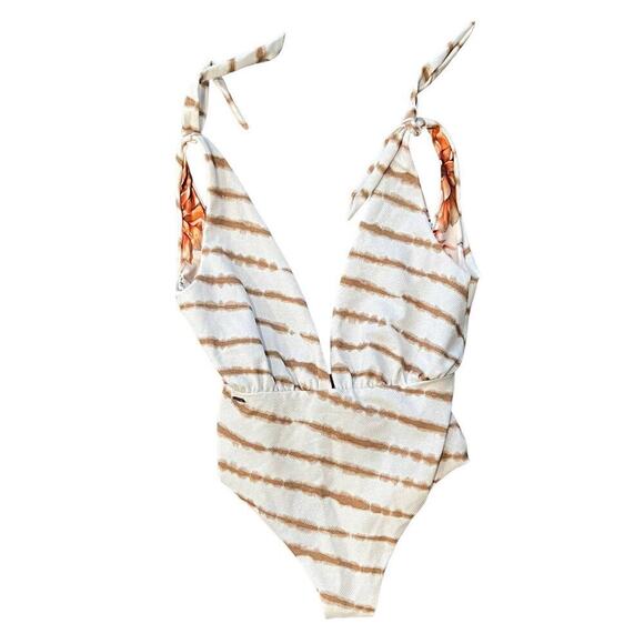Maaji Ocena Waves Faena Reversible Plunge One-Piece Size Medium - Picture 3 of 7